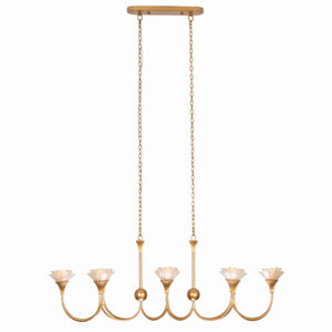 Kalco - 525361MG - Eight Light Island Pendant - FLORA - Modern Gold