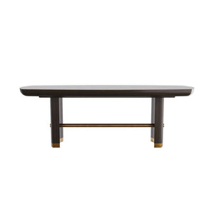 Arteriors - 5760 - Dining Table - Pembroke - Ebony Oak Veneer/Vintage Brass