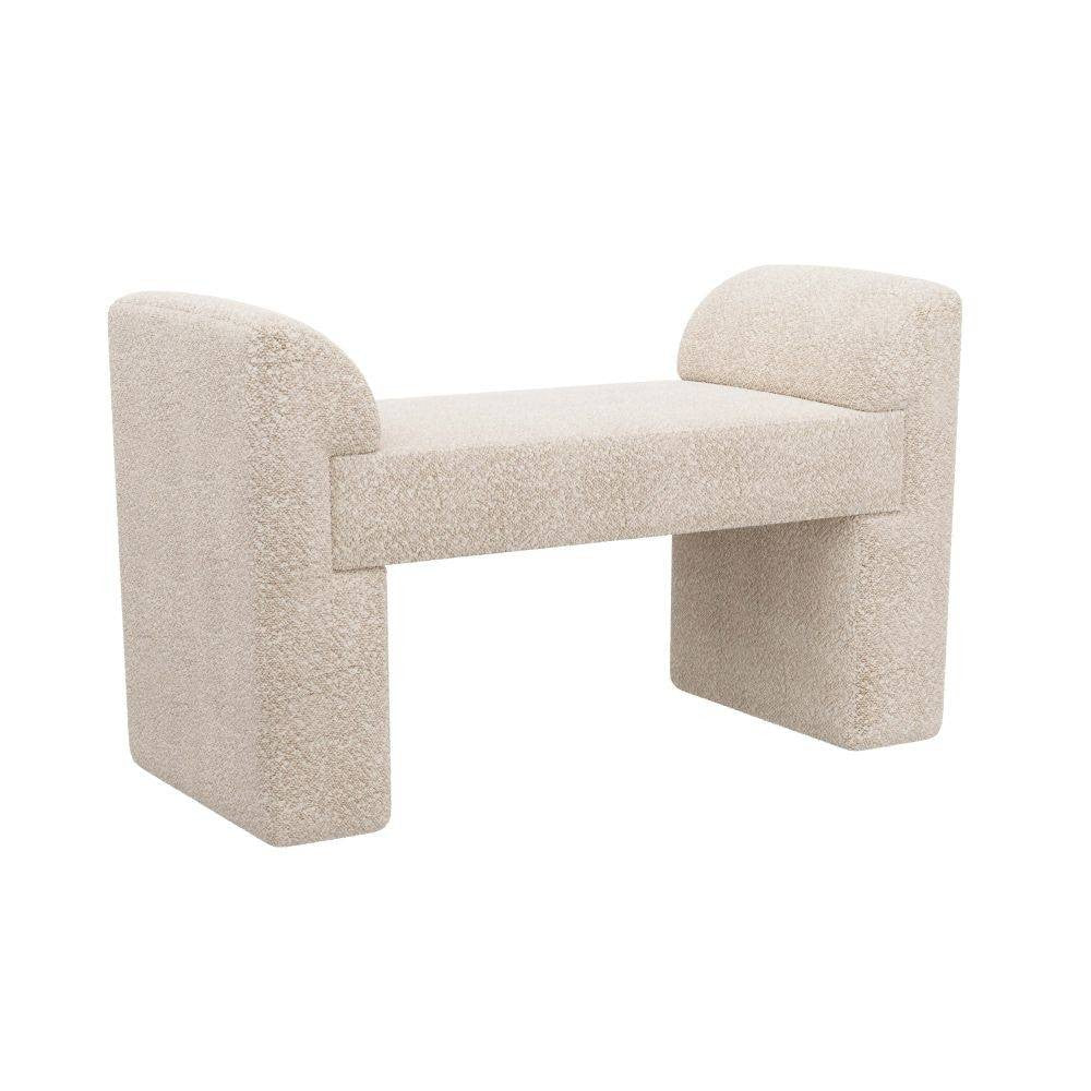 Arteriors - FHU01 - Bench - Windemere - Cream Sherpa