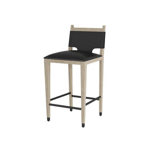 Arteriors - FSI08 - Bar Stool - Burdock - Ebony Leather