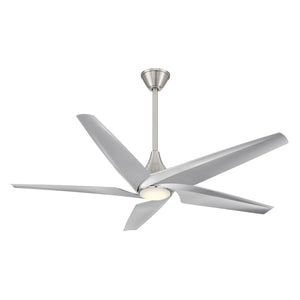 Minka Aire - F638L-BN/SL - 60"Ceiling Fan - Switch - Brushed Nickel With Silver Blades