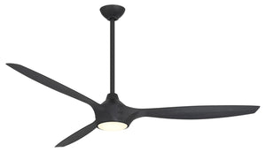 Minka Aire - F762L-CL/SSB - 65"Ceiling Fan - Pierce - Coal Black