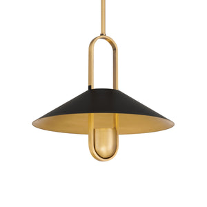 Minka-Lavery - 151-876 - One Light Pendant - Goldenridge - Matte Black