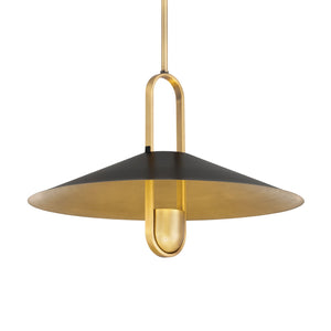 Minka-Lavery - 152-876 - One Light Pendant - Goldenridge - Matte Black