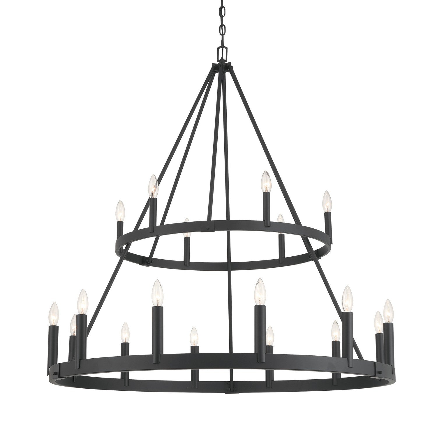 Minka-Lavery - 1717-66A - 18 Light Chandelier - Dutton - Coal Black
