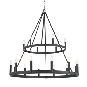 Minka-Lavery - 1717-66A - 18 Light Chandelier - Dutton - Coal Black