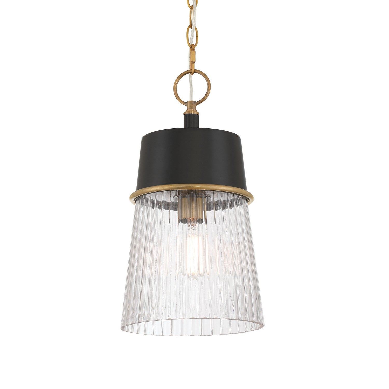 Minka-Lavery - 192-876 - One Light Pendant - Stamford - Dark Matte Black