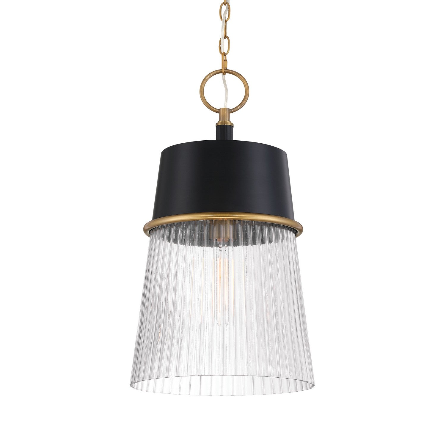 Minka-Lavery - 193-876 - One Light Pendant - Stamford - Dark Matte Black