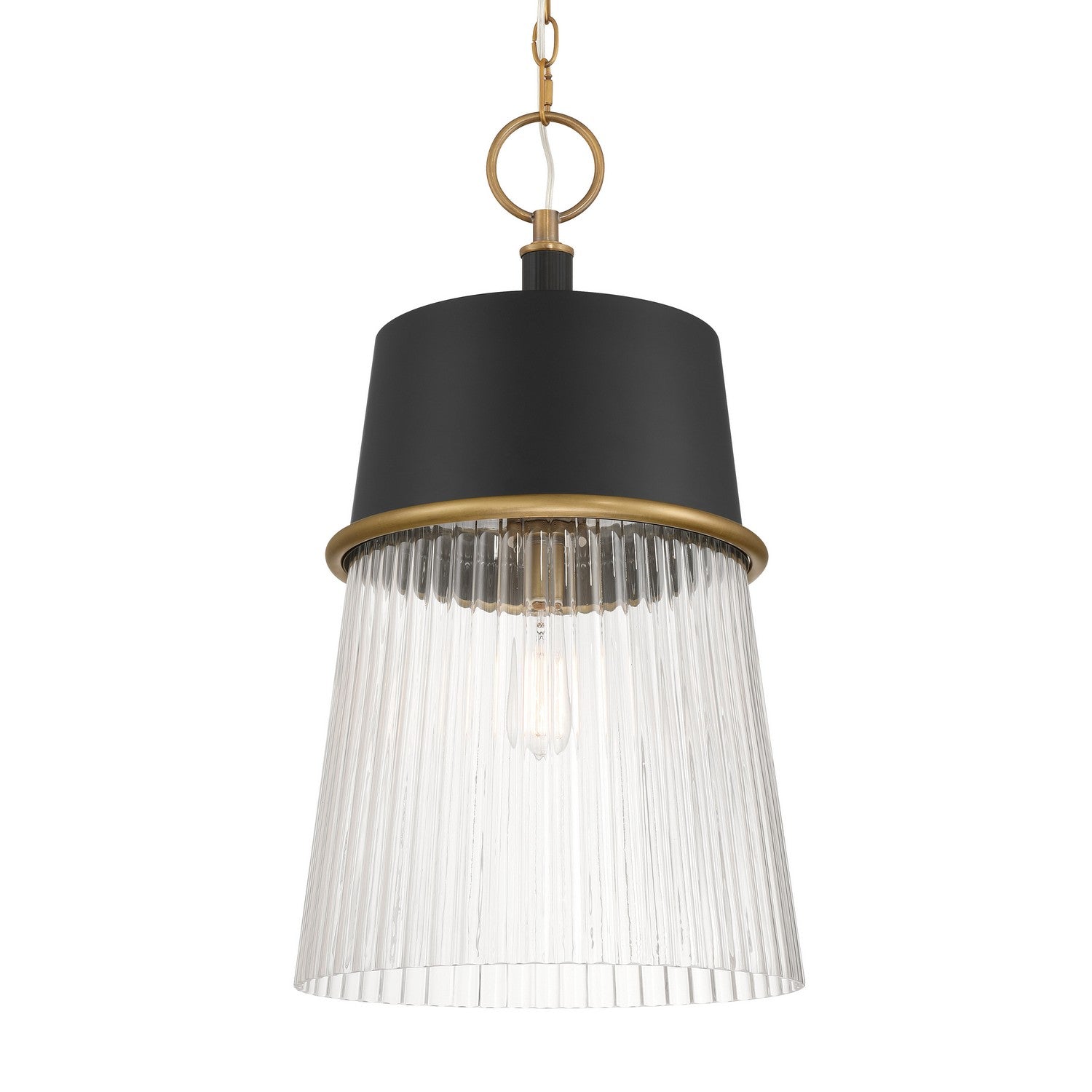 Minka-Lavery - 194-876 - One Light Pendant - Stamford - Dark Matte Black