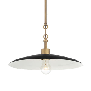 Minka-Lavery - 296-858 - One Light Pendant - York - Dark Matte Black