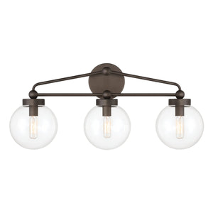 Minka-Lavery - 2973-860 - Three Light Vanity - Stella - Dark Bronze