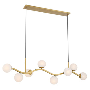 Minka-Lavery - 3747-732 - Eight Light Island Pendant - Curven - Legacy Brass