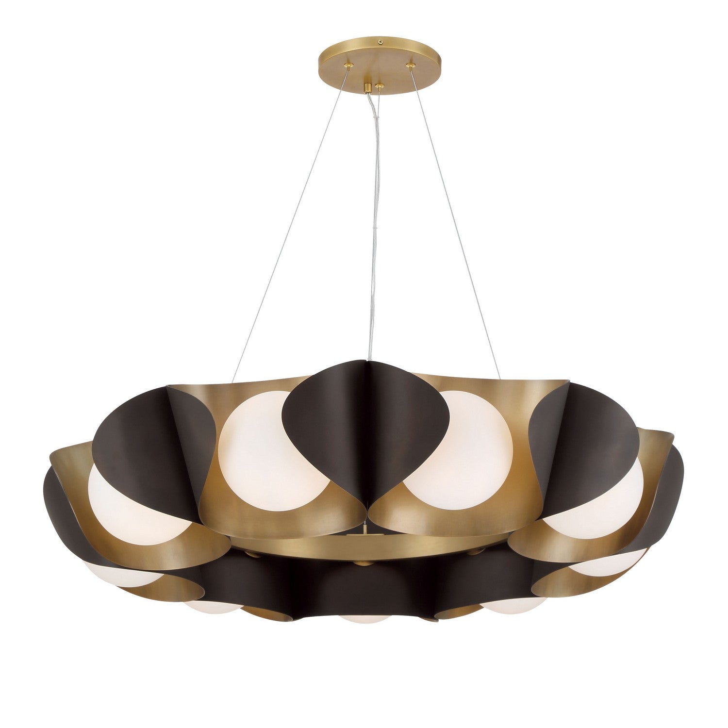 Minka-Lavery - 3779-855 - Nine Light Pendant - Flare - Dark Bronze
