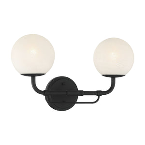 Minka-Lavery - 3792-899 - Two Light Vanity - Whitehall - Dark Matte Black
