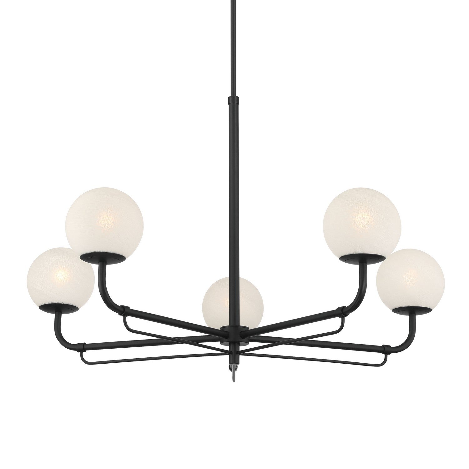 Minka-Lavery - 3795-899 - Five Light Chandelier - Whitehall - Dark Matte Black