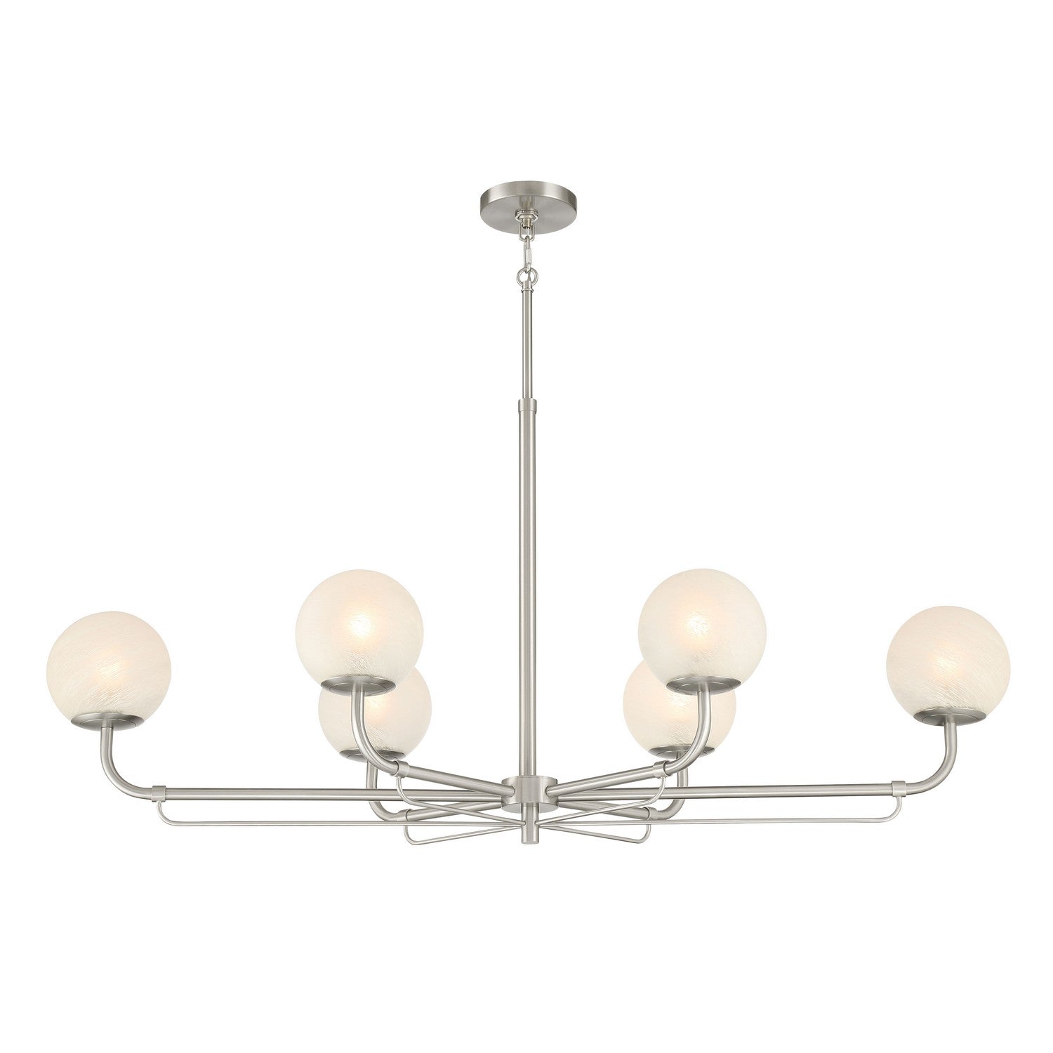Minka-Lavery - 3796-84 - Six Light Island Pendant - Whitehall - Brushed Nickel