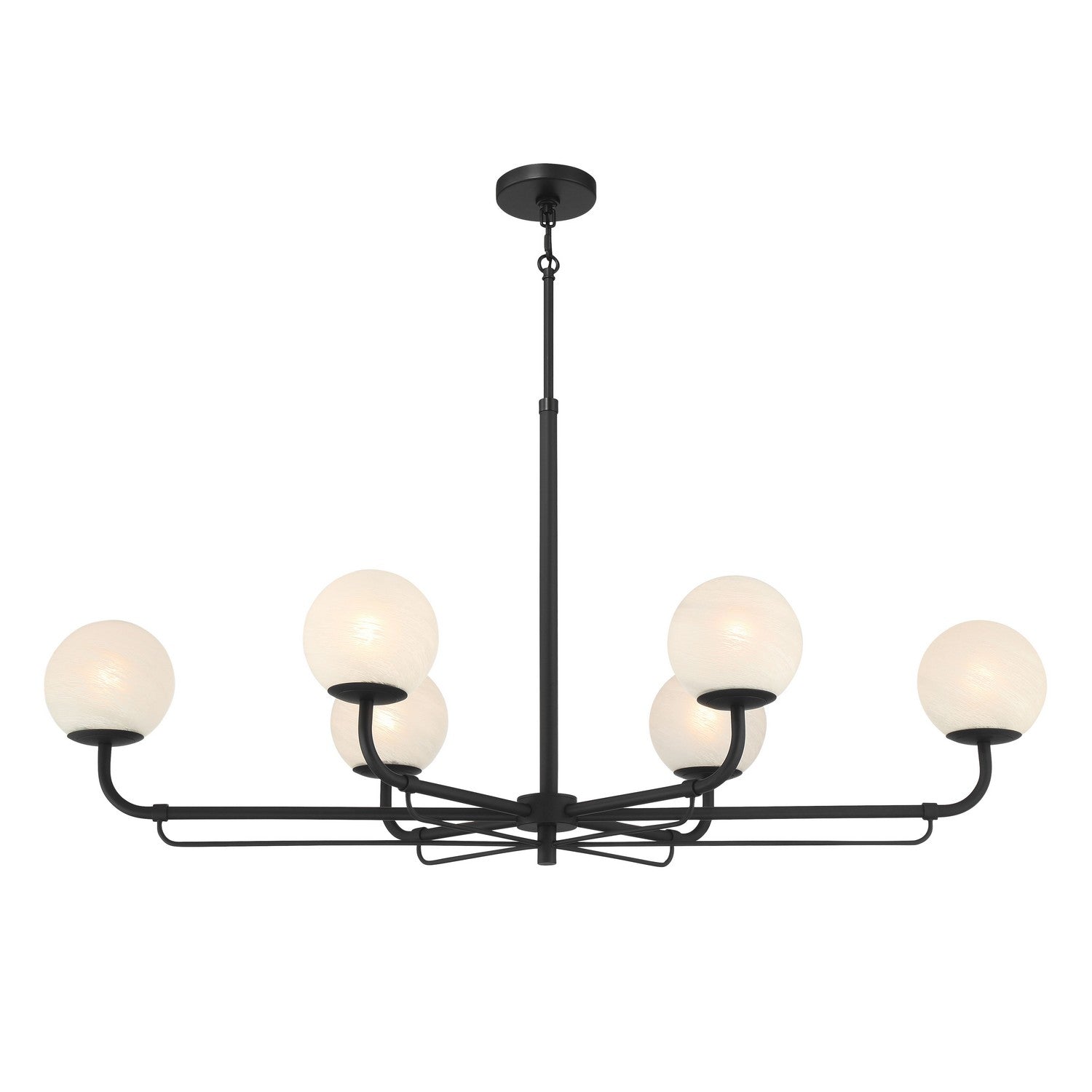 Minka-Lavery - 3796-899 - Six Light Island Pendant - Whitehall - Dark Matte Black