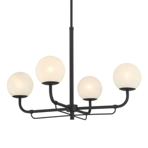 Minka-Lavery - 3797-899 - Four Light Chandelier - Whitehall - Dark Matte Black