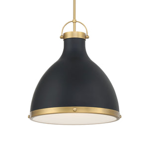 Minka-Lavery - 3932-876 - One Light Pendant - Lynk - Dark Matte Black