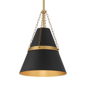 Minka-Lavery - 3933-876 - One Light Pendant - Springfield - Dark Matte Black