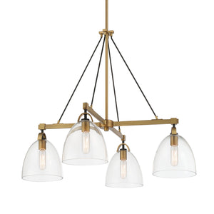 Minka-Lavery - 5714-876 - Four Light Chandelier - Sommersby - Legacy Brass