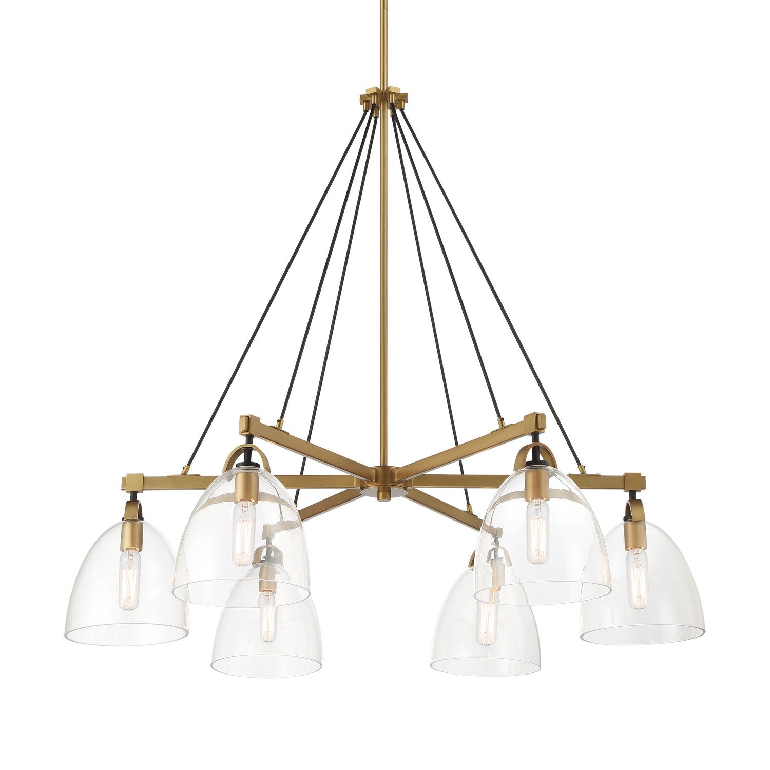 Minka-Lavery - 5716-876 - Six Light Chandelier - Sommersby - Legacy Brass