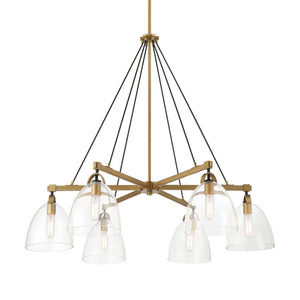 Minka-Lavery - 5716-876 - Six Light Chandelier - Sommersby - Legacy Brass