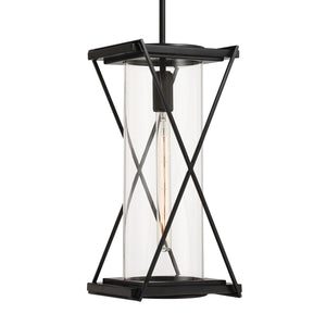 Minka-Lavery - 77604-899 - One Light Outdoor Pendant - Rockhill - Dark Matte Black