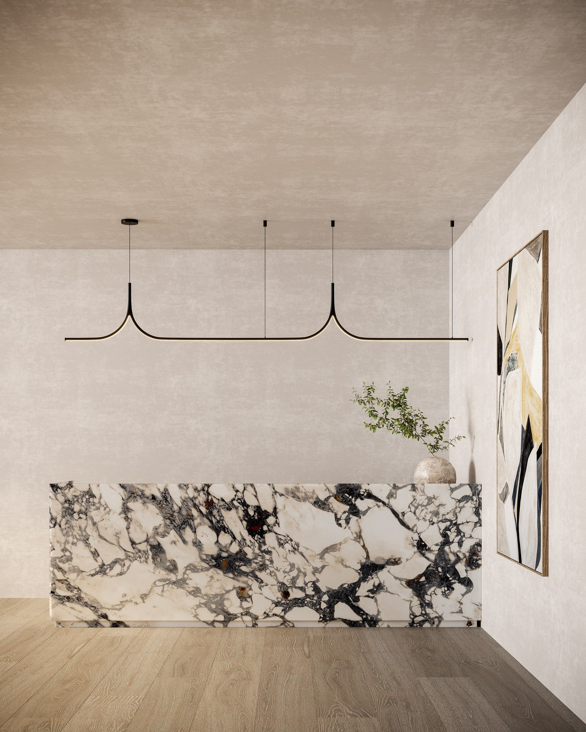 Kuzco Lighting - LP17910-BK-UNV-010 - LED Linear Pendant - Thread - Black