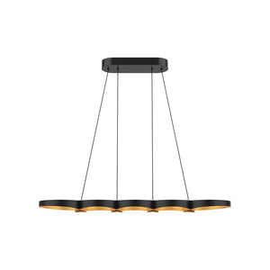 Kuzco Lighting - LP90838-BK/GD-UNV - LED Linear Pendant - Maestro - Black/Gold
