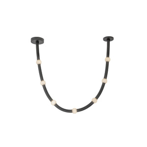 Kuzco Lighting - PD39307-BK/OP-UNV - LED Pendant - Corda - Black/Opal Glass