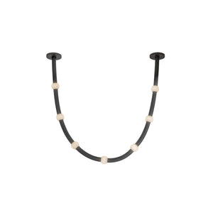 Kuzco Lighting - PD39307-BK/OP-UNV-RT - LED Pendant - Corda - Black/Opal Glass