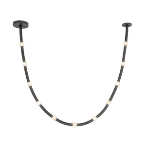 Kuzco Lighting - PD39310-BK/OP-UNV-010 - LED Pendant - Corda - Black/Opal Glass
