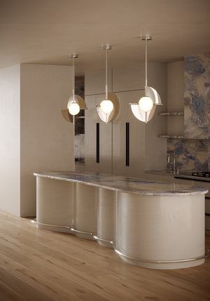 Kuzco Lighting - PD65116-PN/OP-UNV - LED Pendant - Scorpio - Polished Nickel/Opal Glass
