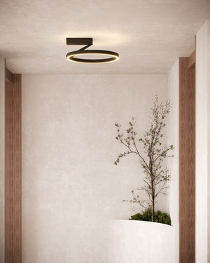 Kuzco Lighting - SF27716-BK-3WCCT-UNV - LED Semi-Flush Mount - Roda - Black