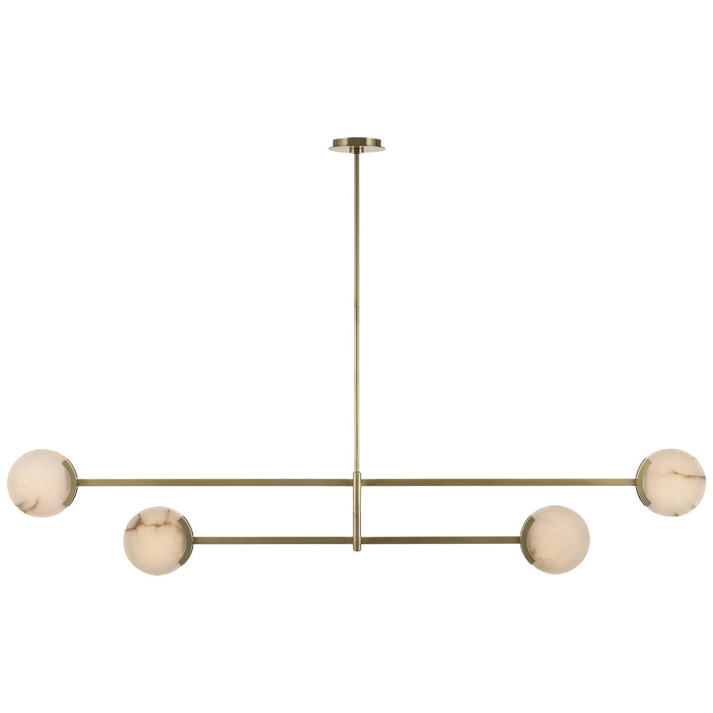 Visual Comfort Signature - KW 5608AB-ALB - LED Chandelier - Melange - Antique-Burnished Brass