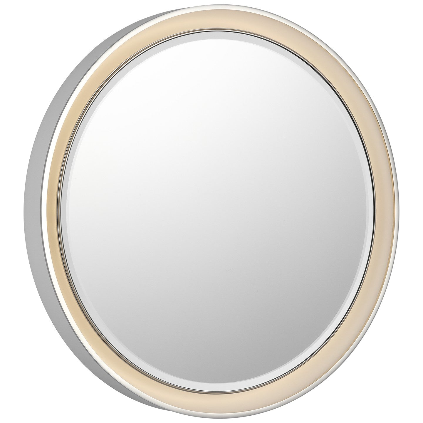 Visual Comfort Signature - TOB 2960WHT/PN - LED Mirror - Tricia - Matte White and Polished Nickel