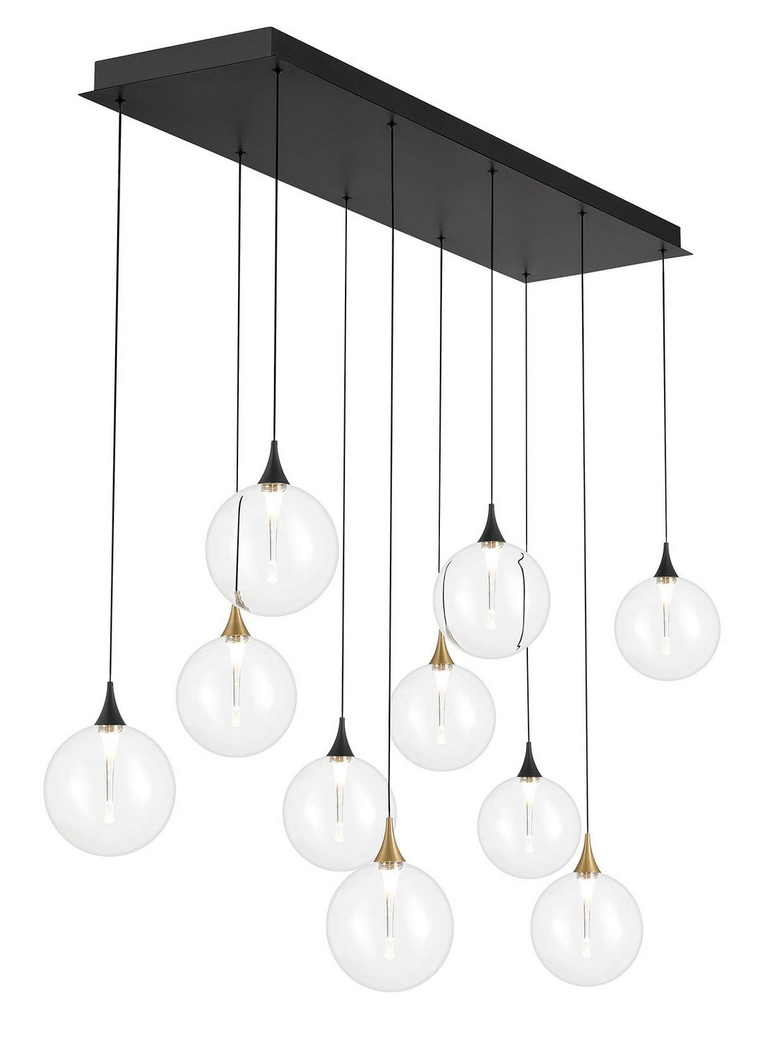 Eurofase - 48934-015 - IISSA-CHD-10LT-47IN-GBM-CL - IISSA - Gold-Black