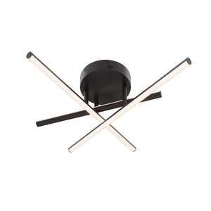 Dals - SSFM20-CC-BK - Three Light Flush Mount - Asterisk - BK