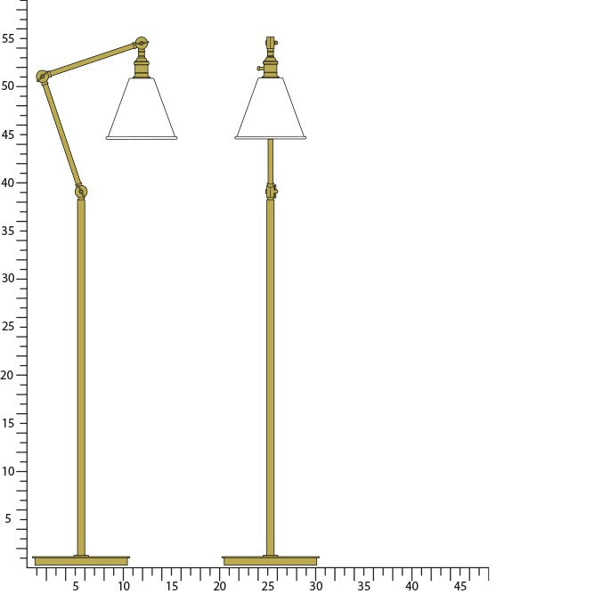 Robert Abbey - 2422G - One Light Floor Lamp - Alloy - Warm Brass/Cased White Glass Shade w/Polished