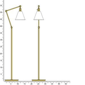Robert Abbey - 2422G - One Light Floor Lamp - Alloy - Warm Brass/Cased White Glass Shade w/Polished