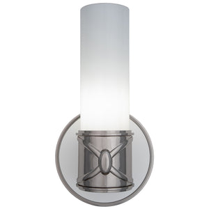 Robert Abbey - S1978 - One Light Wall Sconce - Chase - Polished Nickel w/Polished Cased White Glass Shade