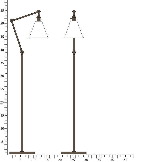 Robert Abbey - Z2422G - One Light Floor Lamp - Alloy - Deep Patina Bronze/Cased White Glass Shade w/Polished