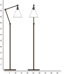 Robert Abbey - Z2422G - One Light Floor Lamp - Alloy - Deep Patina Bronze/Cased White Glass Shade w/Polished