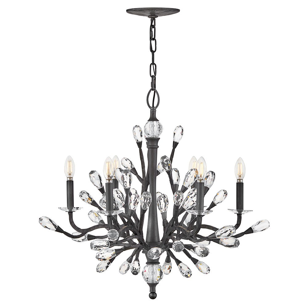 Fredrick Ramond - FR46806BGR - LED Chandelier - Eve - Brushed Graphite