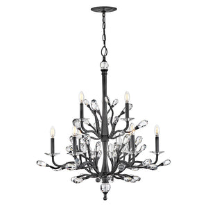 Fredrick Ramond - FR46809BGR - LED Chandelier - Eve - Brushed Graphite