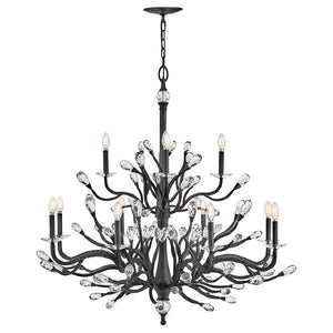 Fredrick Ramond - FR46810BGR - LED Chandelier - Eve - Brushed Graphite