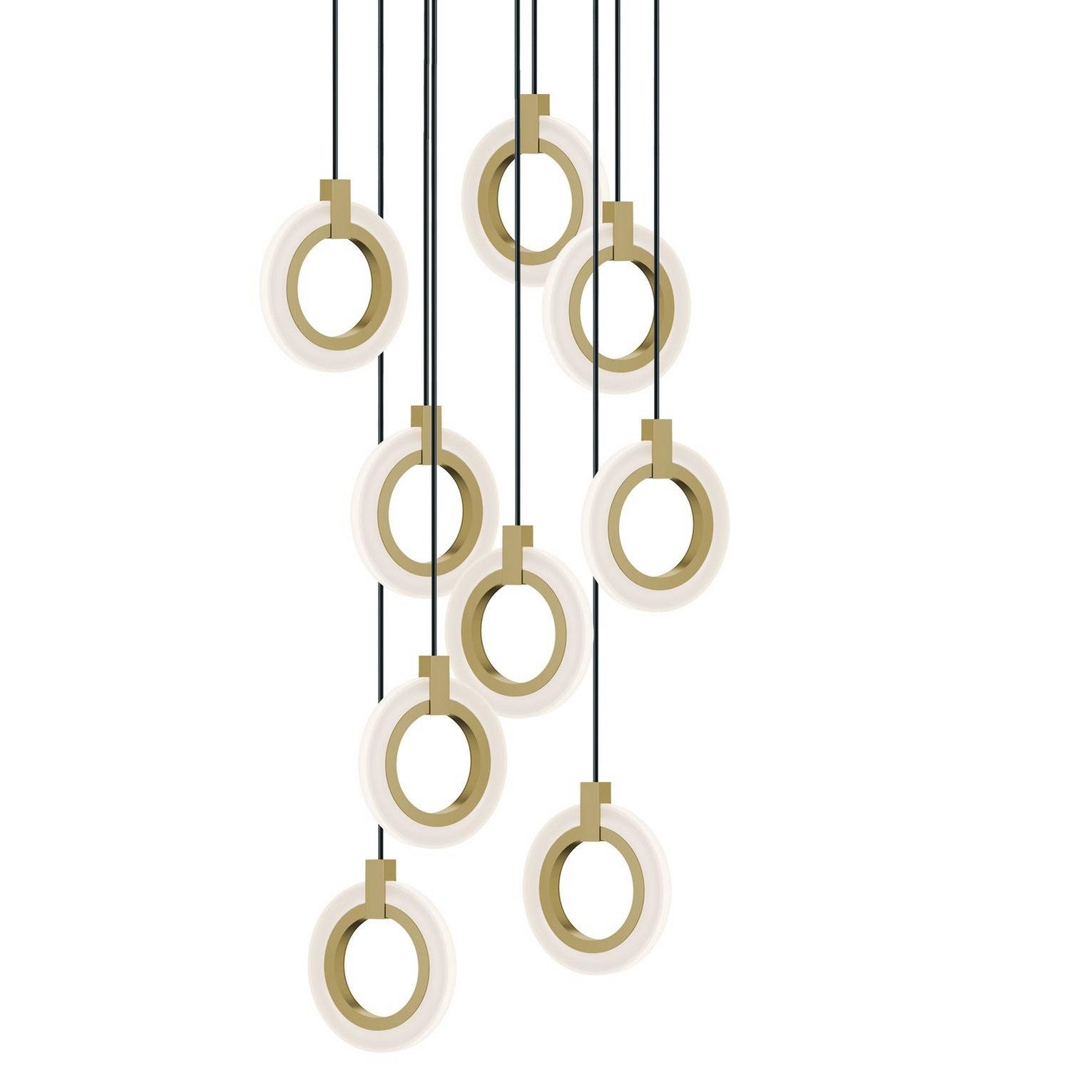 AFX Lighting - HLOP08LAJUD lbRND9 - LED Pendant - Halo - Light Antique Brass