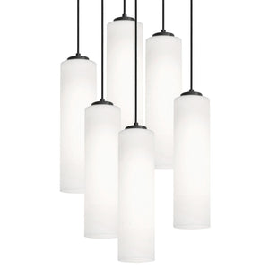 AFX Lighting - LEOP0412MBBKRND6 - Six Light Pendant - Leo - Black