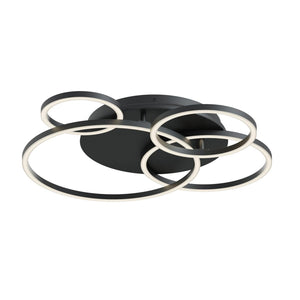AFX Lighting - ORBF24LAJD1BK - LED Semi Flush Mount - Orbit - Black